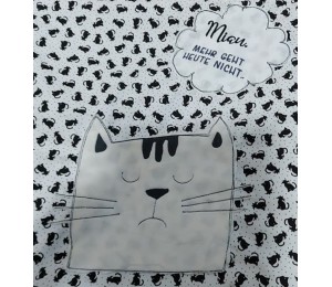 Stickdatei - Doodle Grummelige Katze Gucker Doodle Appli winkend